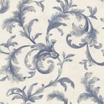 Papel-de-Parede-Bobinex-1043-Arabesco-Nouveau-Azul-e-Bege