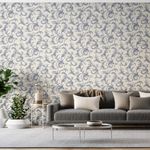 Papel-de-Parede-Bobinex-1043-Arabesco-Nouveau-Azul-e-Bege