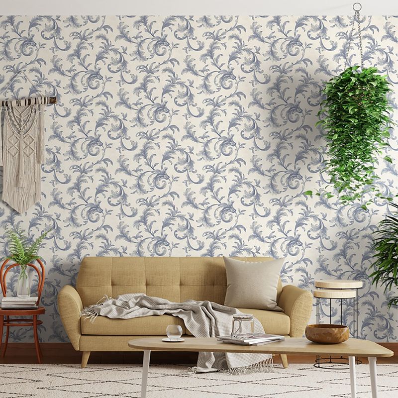Papel-de-Parede-Bobinex-1043-Arabesco-Nouveau-Azul-e-Bege