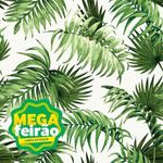 Papel-de-Parede-Bobinex-1554-Paisagem-Tropical-Verde-e-Branco