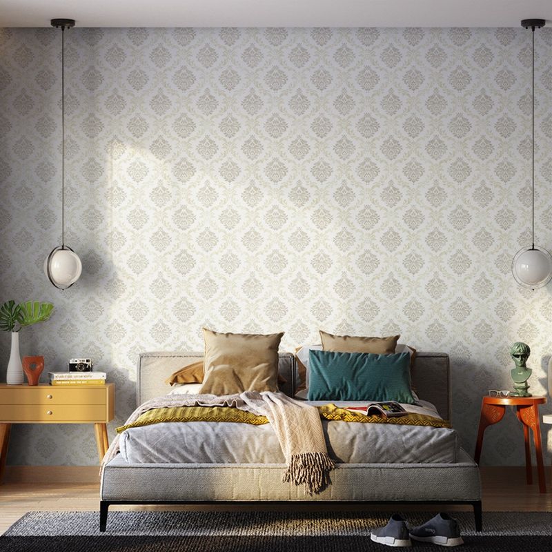Papel-de-Parede-Bobinex-2402-Arabesco-Do-Tempo-Cinza-e-Bege