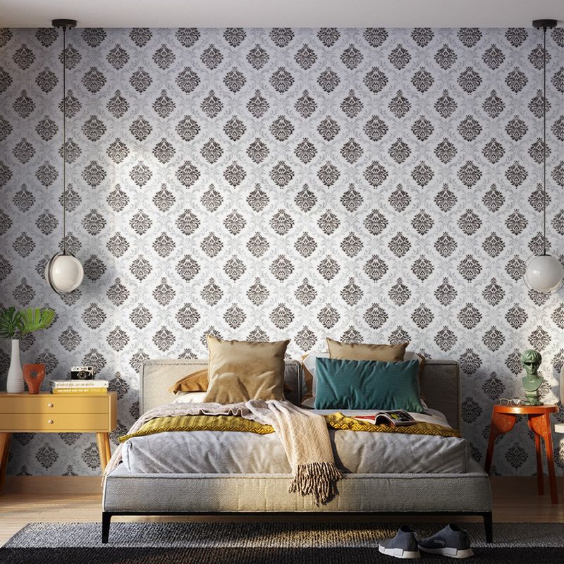 Papel-de-Parede-Bobinex-2407-Arabesco-Do-Tempo-Preto-e-Cinza