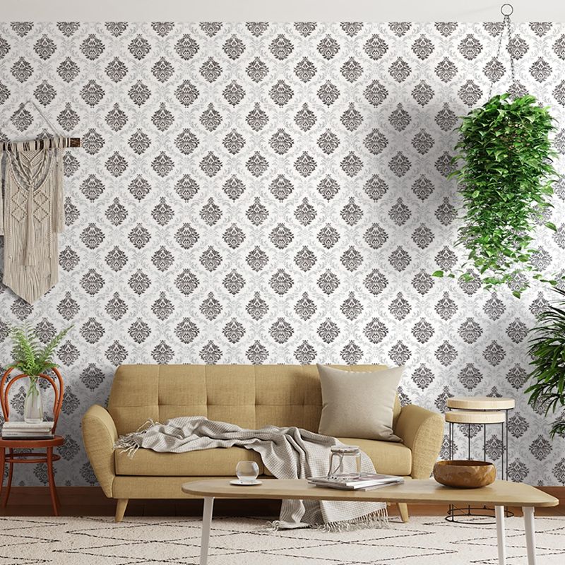 Papel-de-Parede-Bobinex-2407-Arabesco-Do-Tempo-Preto-e-Cinza