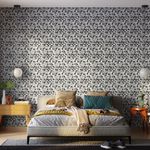 Papel-de-Parede-Bobinex-2408-Mosaico-Triangulos-Preto-e-Azul