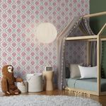 Papel-de-Parede-Bobinex-2422-Floral-Do-Tempo-Vermelho-e-Marrom