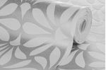PAPEL-DE-PAREDE-BOBINEX-3509-RELEVO-FLOR-CINZA
