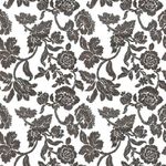 Papel De Parede Bobinex 6901 Floral Oriente Preto