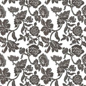 Papel De Parede Bobinex 6901 Floral Oriente Preto