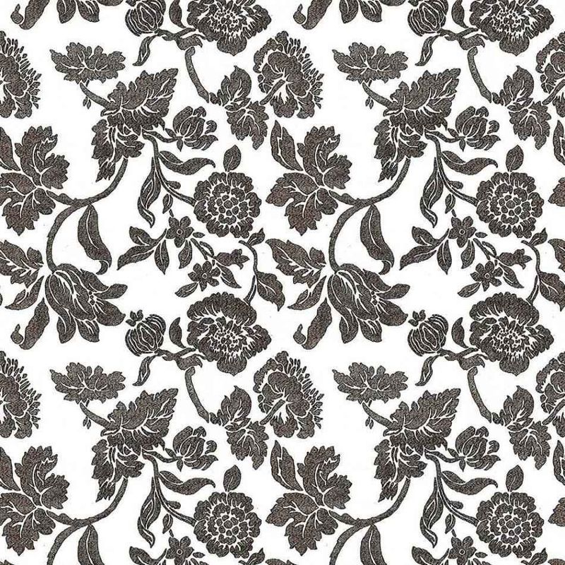 Papel De Parede Bobinex 6901 Floral Oriente Preto