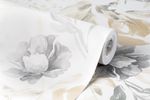 Papel-de-Parede-Bobinex-6924-Floral-Aquarela-Cinza-e-Bege