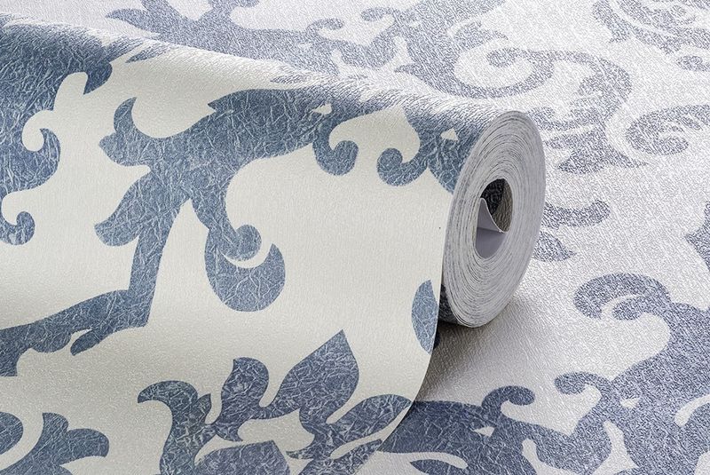 Papel-de-Parede-Bobinex-7321-Damask-Real-Azul-e-Branco