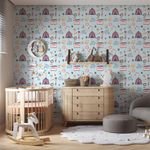 Papel-de-Parede-Bobinex-7435-Circo-Vetor-Vermelho-e-Amarelo