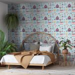 Papel-de-Parede-Bobinex-7435-Circo-Vetor-Vermelho-e-Amarelo