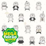 Papel-de-Parede-Bobinex-7436-Urso-O-Personagem-Cinza-e-Preto