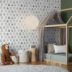 Papel de Parede Bobinex 7436 Urso O Personagem Cinza e Preto