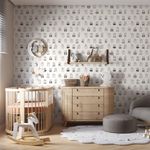 Papel de Parede Bobinex 7436 Urso O Personagem Cinza e Preto
