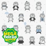 Papel-de-Parede-Bobinex-7437-Urso-O-Personagem-Cinza-e-Azul
