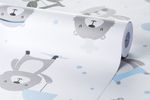 Papel-de-Parede-Bobinex-7437-Urso-O-Personagem-Cinza-e-Azul