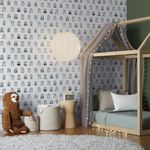 Papel-de-Parede-Bobinex-7437-Urso-O-Personagem-Cinza-e-Azul
