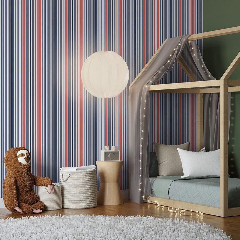 Papel-de-Parede-Bobinex-7339-Circo-Vetor-Vermelho-e-Azul