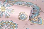 Papel de Parede Bobinex 7450 Mandala Rosa e Azul