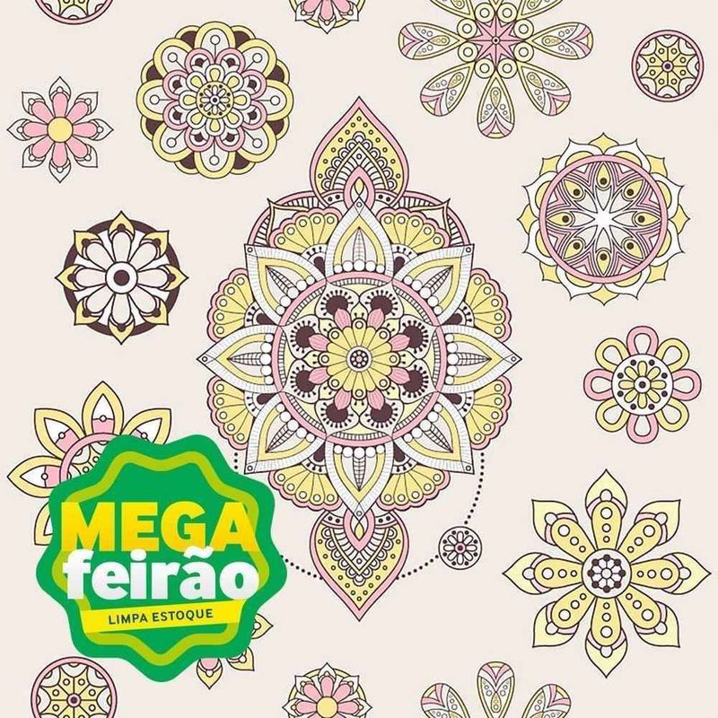 Papel-de-Parede-Bobinex-7451-Mandala-Cinza-e-Rosa