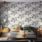 Papel de Parede Bobinex 7459 Placas Urbano Bege e Cinza