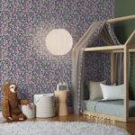 Papel-de-Parede-Bobinex-7482-Classico-Moderno-Floral-Preto-e-Rosa