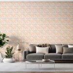 Papel-de-Parede-Bobinex-7486-Mosaico-Triangulos-Laranja-e-Rosa