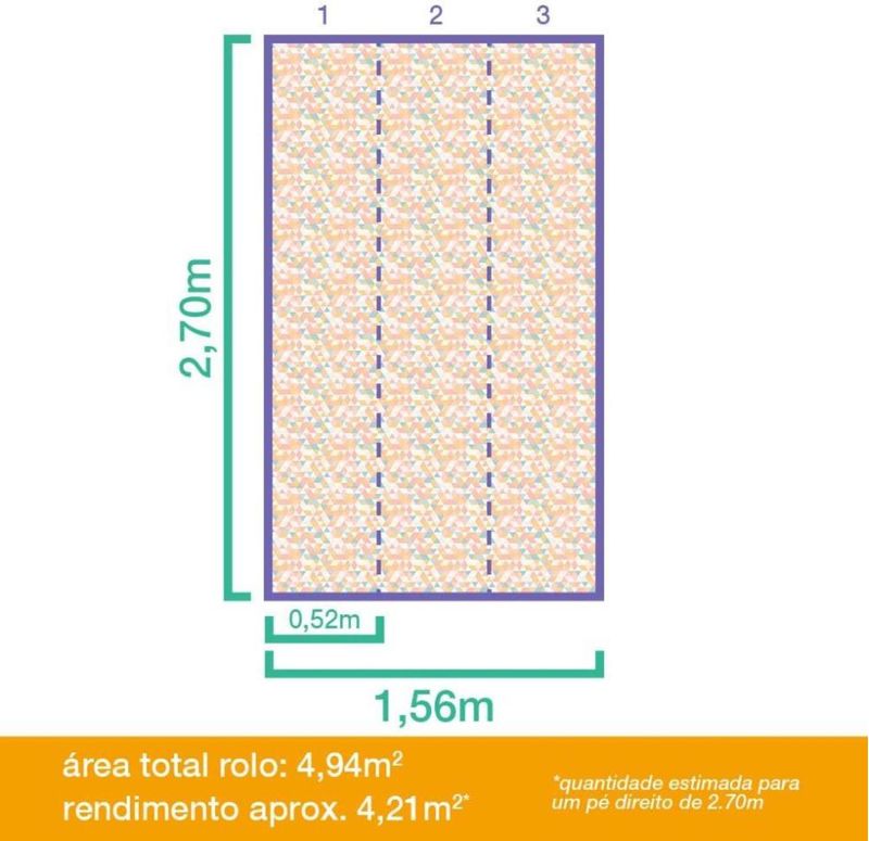 Papel-de-Parede-Bobinex-7486-Mosaico-Triangulos-Laranja-e-Rosa