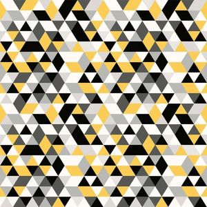 Papel de Parede Bobinex 7489 Mosaico Triângulos Amarelo e Preto