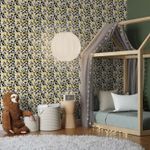 Papel-de-Parede-Bobinex-7489-Mosaico-Triangulos-Amarelo-e-Preto
