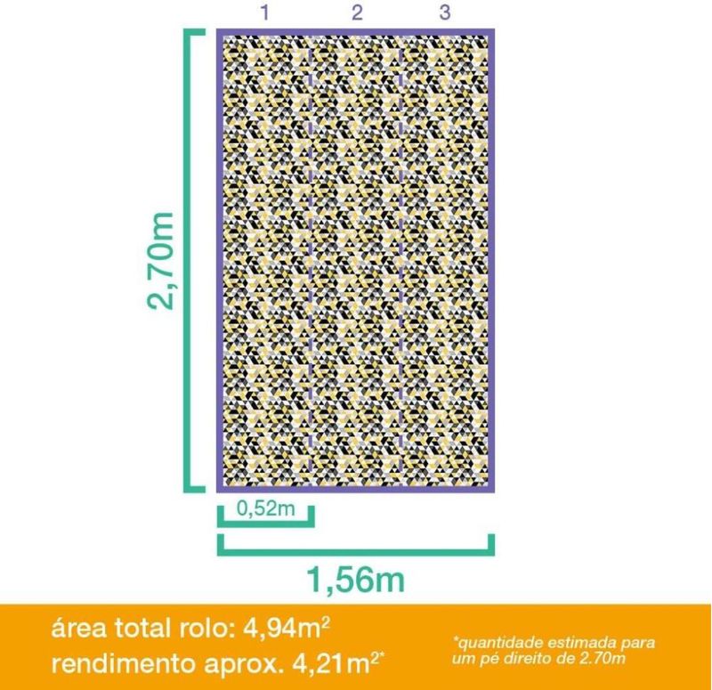 Papel-de-Parede-Bobinex-7489-Mosaico-Triangulos-Amarelo-e-Preto