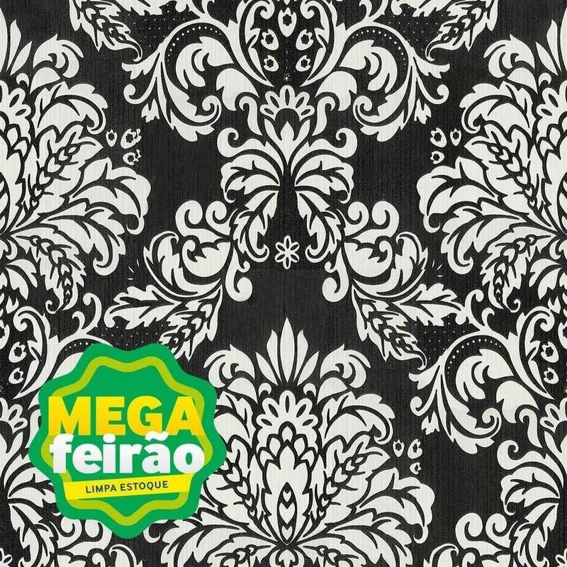 Adesivo-de-Parede-Rolo-Bobinex-Arabescos-Classicos-Preto-e-Branco