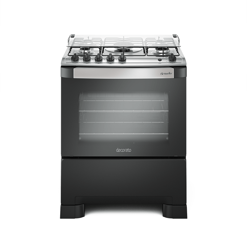 FOGAO-A-GAS-DE-PISO-5-BOCAS-MUELLER-DECORATO-G3-PRETO-FOSCO-BIVOLT