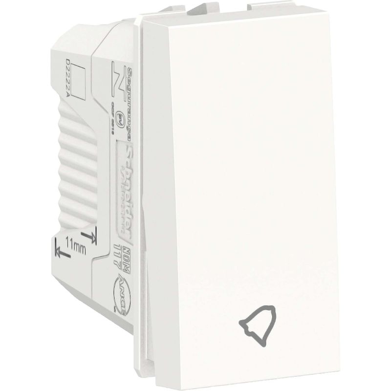 MODULO-PULSADOR-CAMPAINHA-ORION-SCHNEIDER-ELETRIC-S70112604-10A-250V-1M-BRANCO