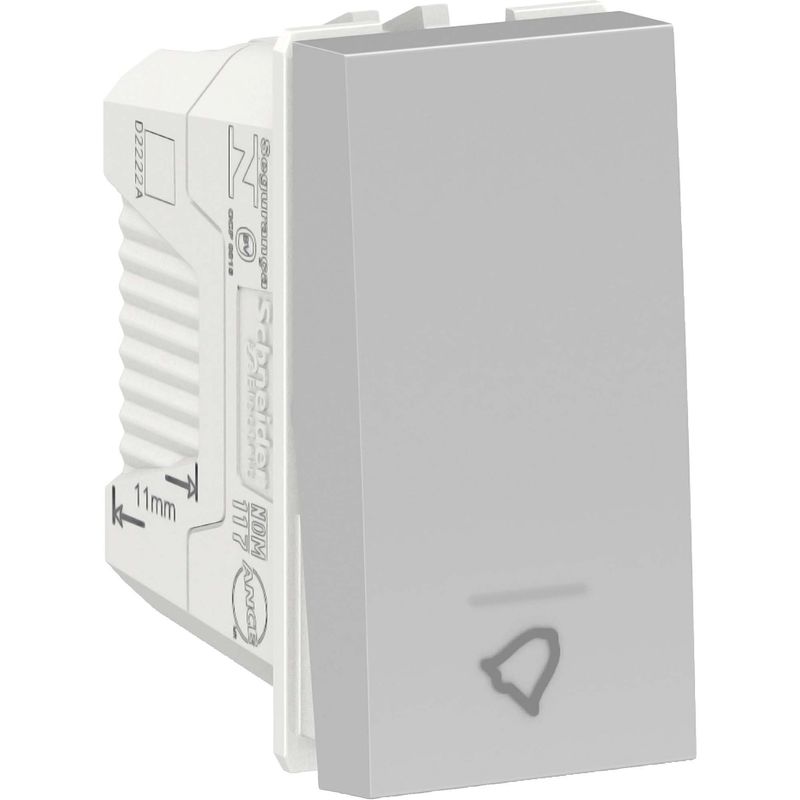 MODULO-PULSADOR-CAMPAINHA-ORION-SCHNEIDER-ELETRIC-S70112674-10A-250V-1M-ALUMINIO