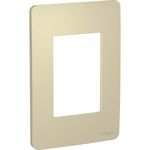 PLACA-3-POSTOS-ORION-SCHNEIDER-ELETRIC-S730103234-4X2-HORIZON-GOLD