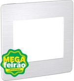 Placa-6-Postos-Orion-Schneider-Eletric-4x4-Cosmic-Grey-Branco-Aluminio