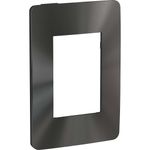 PLACA-3-POSTOS-ORION-SCHNEIDER-ELETRIC-S732103559-4X2-CHROME-DARK-GRAFITE