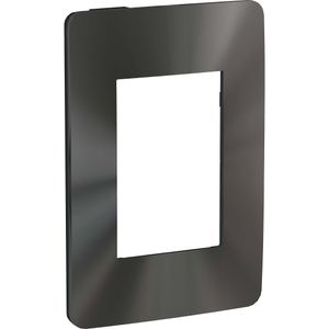 Placa 3 Postos Orion Schneider Eletric 4x2 Chrome Dark Grafite