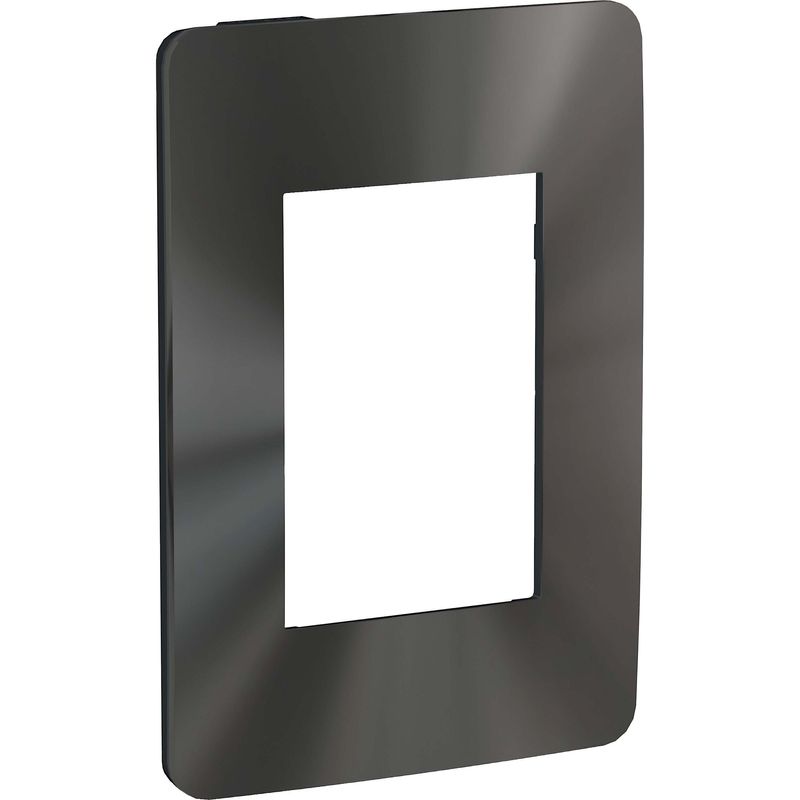 PLACA-3-POSTOS-ORION-SCHNEIDER-ELETRIC-S732103559-4X2-CHROME-DARK-GRAFITE