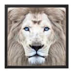 QUADRO-DECORATIVO-ARTE-PROPRIA-LEAO-BRANCO-100X100CM