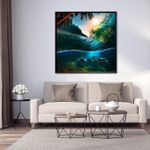QUADRO-DECORATIVO-ARTE-PROPRIA-TARTARUGA-NO-MAR-100X100CM