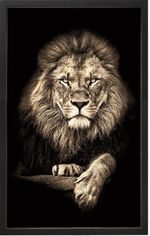 Quadro Decorativo Arte Própria Leão Sépia Ii 80x50cm