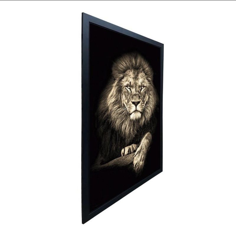 QUADRO-DECORATIVO-ARTE-PROPRIA-LEAO-SEPIA-II-80X50CM