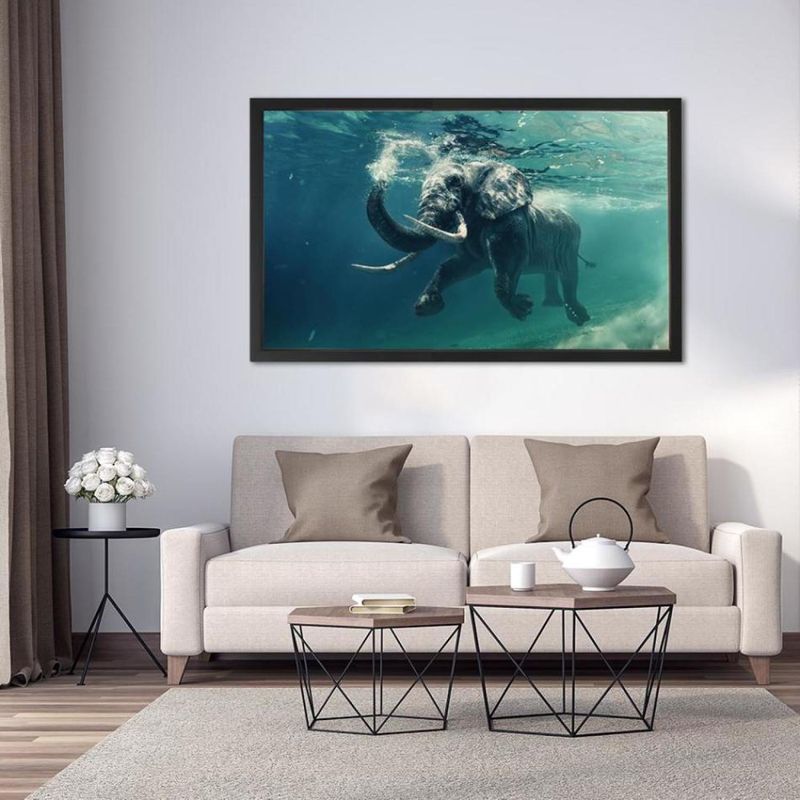 QUADRO-DECORATIVO-ARTE-PROPRIA-ELEFANTE-NO-MAR-150X90CM