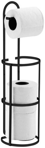 SUPORTE-FUTURE-PARA-PAPEL-HIGIENICO-CHAO-E-PAREDE-1609PT-PRETO-FOSCO