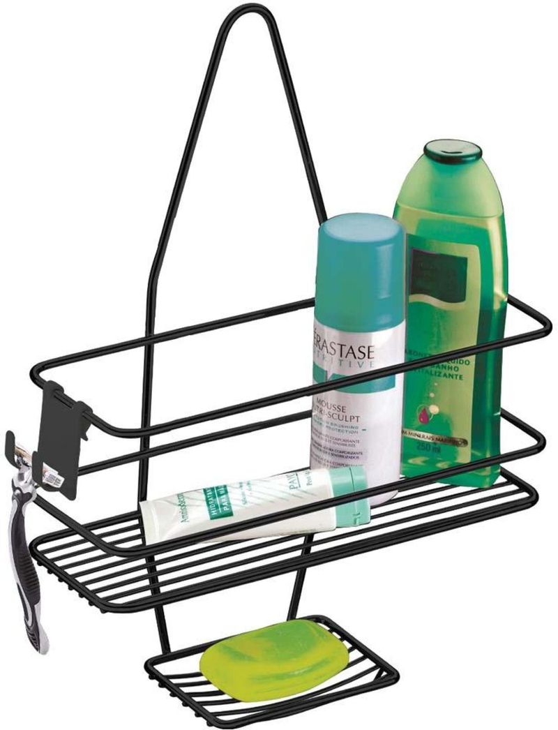SUPORTE-FUTURE-PARA-SHAMPOO-E-SABONETE-DE-REGISTRO-COM-GANCHO-MOVEL-PRETO-FOSCO