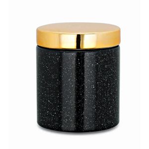 Pote Decorativo Mart Collection em Cerâmica Preto